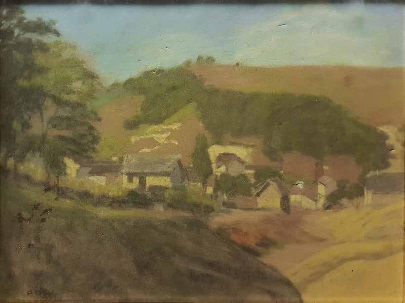 tétel BENEDEK JENŐ ( 1906-1987 ) Libák a folyóparton 60 x 80 cm Olaj, vászon