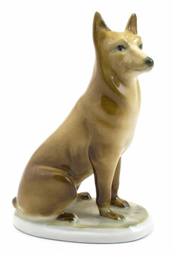 285. tétel ZSOLNAY FIGURA Kutya Színesen