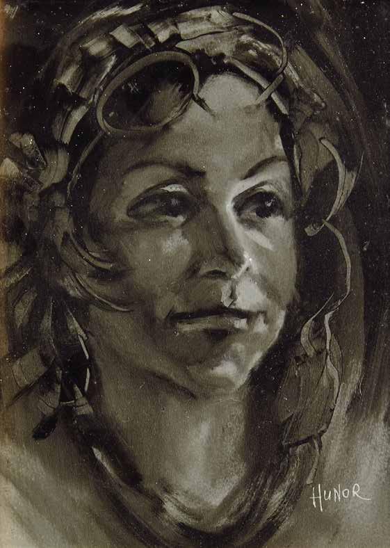 29. tétel LESTÁK JÁNOS Mosolygó 20 x 15 cm Olaj,