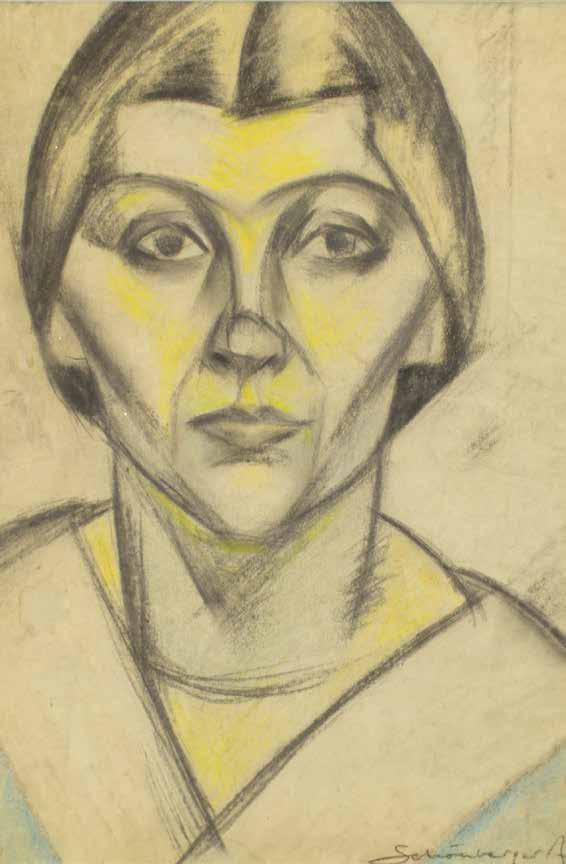 49. tétel TÓTH MENYHÉRT ( 1904-1980 ) Önarckép 23 x 16 cm Ceruza,