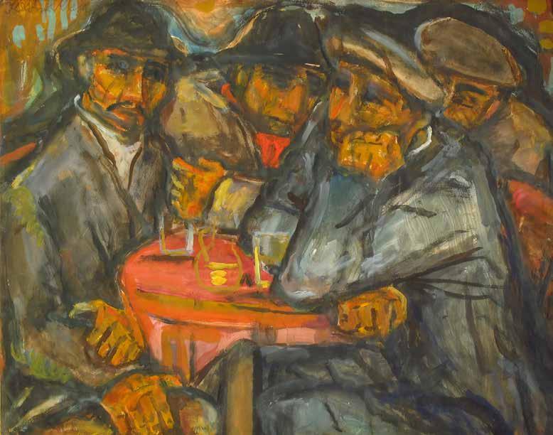 51. tétel SOMOGYI SOMA LÁSZLÓ ( 1927-2004 ) Csendélet fekete órával 60 x