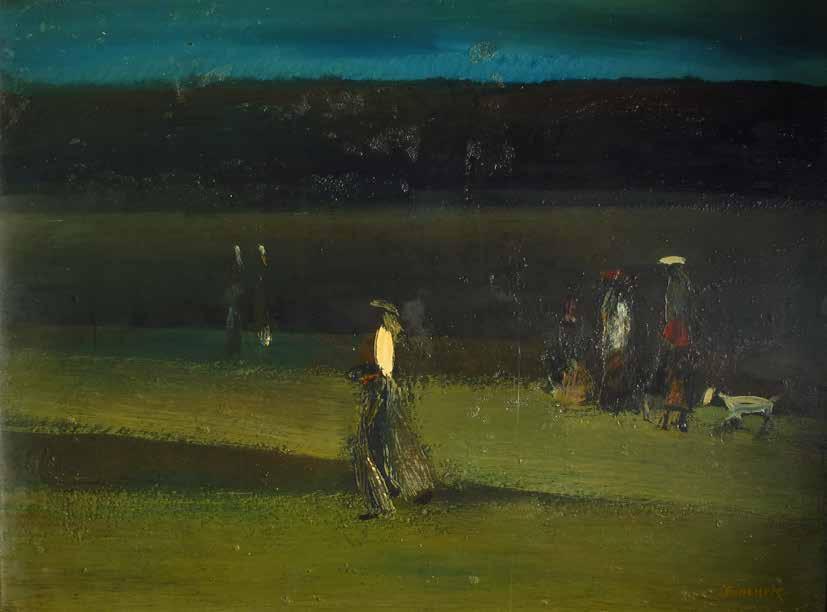 69. tétel FRATULI JELZÉSSEL Vár rom a tengerparton 31 x 40 cm