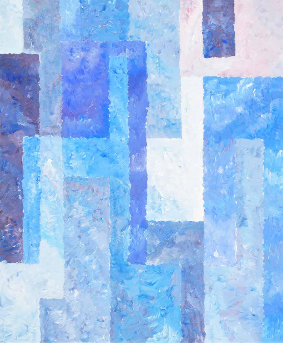 78. tétel JELZETT KÉP Kék árnyalatok 35 x 28 cm