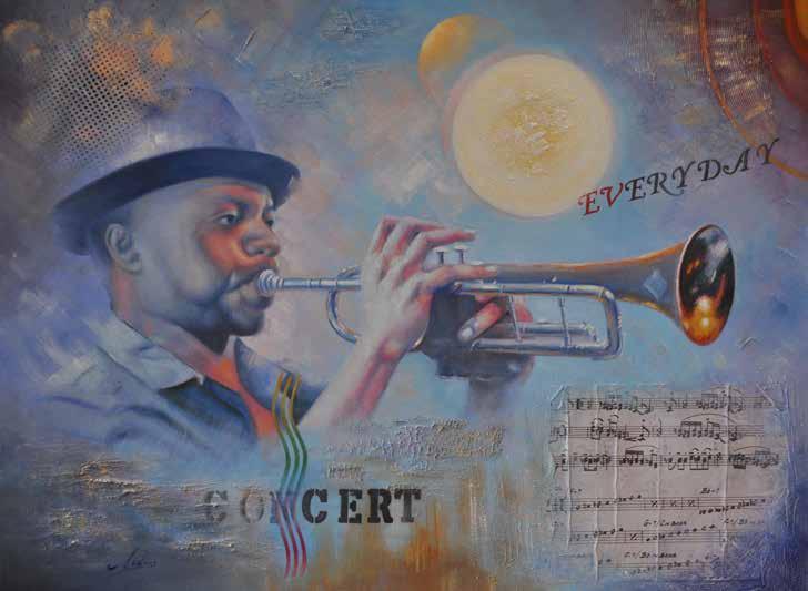 125. tétel SZEPESI ANDOR Koncert minden nap 60 x 80 cm Vegyes