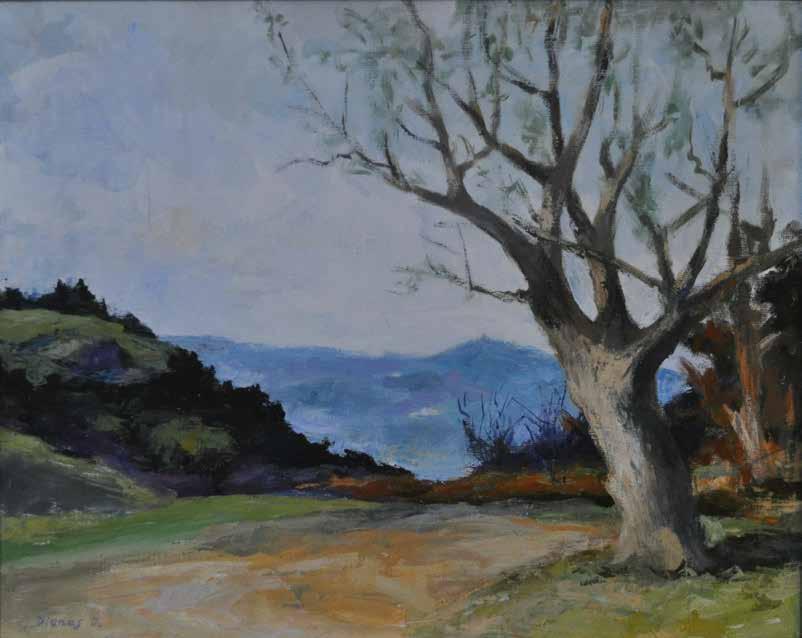 141. tétel DIÓSZEGI BALÁZS ( 1914-1999 ) Bükki táj 50 x 60 cm Olaj,