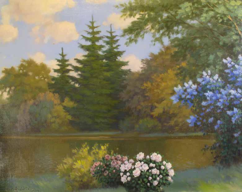 149. tétel MIHALTZ PÁL ( 1899-1988 ) Tehenek a vízparton 60 x 80