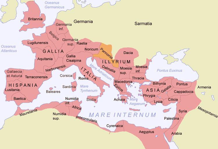 A Római Birodalom kiterjedése, hatalma tetőfokán, a Kr.e 2. században. Idő: Feltételezik, hogy az evangélium i.sz. 70, Jeruzsálem lerombolása előtt keletkezett.
