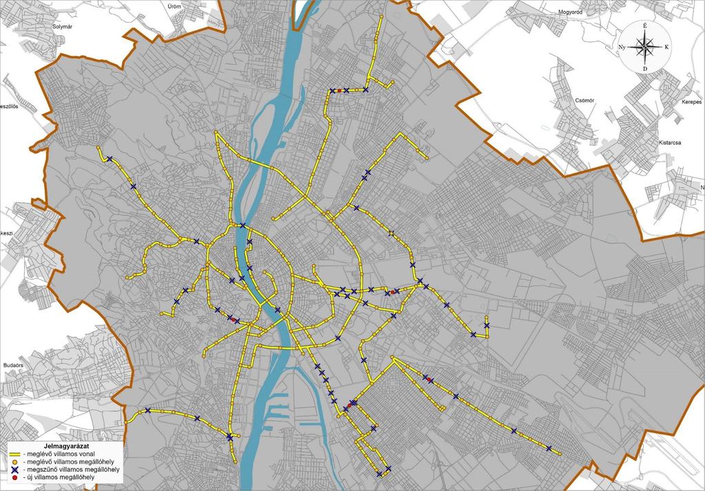 Hálózati beavatkozások 1-3 Projekt Projekt előtt sebesség (km/h) Projekt után sebesség (km/h) Változás 18,5 20,9 +12,9% 14,5 15,3 + 5,5% Utazási idő