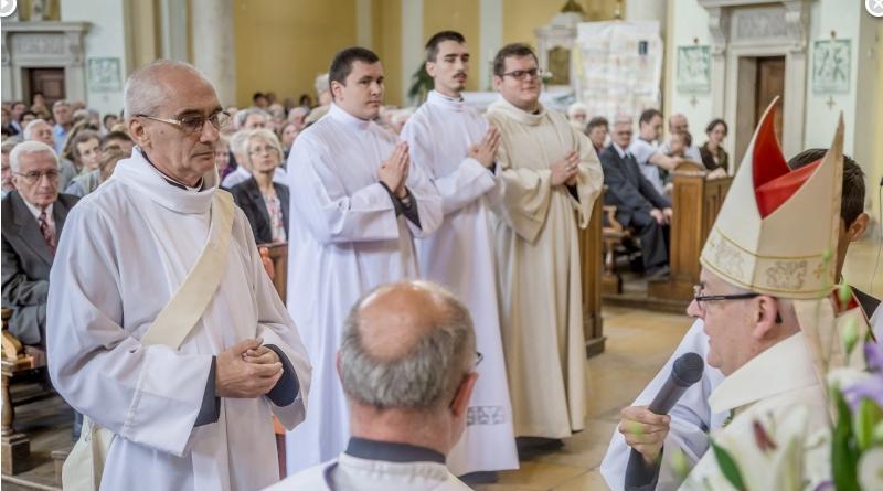 Egyházmegyei hírek Papszentelés Székesfehérváron Keresztelő Szent János születése ünnepének előnapján tartották meg idén a székesfehérvári egyházmegye papszentelését.