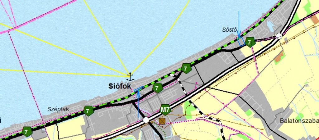 A Balaton Kiemelt Üdülőkörzet Területrendezési Tervének elfogadásáról és a Balatoni Területrendezési Szabályzat megállapításáról szóló 2000. évi CXII. törvény (Btv) Térségi szerkezeti terv 1. 2. OTrT 31/B.