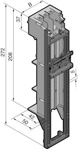 számára (1,5 4 mm 2 ) 3) Alsó dugaszblokk csatlakozási lehetőséggel 3 főérintkező (1,5 4 mm 2 ) és 8 segédérintkező számára (0,5 2,5 mm 2 ) dugaszolóval OM-tartó érintkezőrendszer nélkül