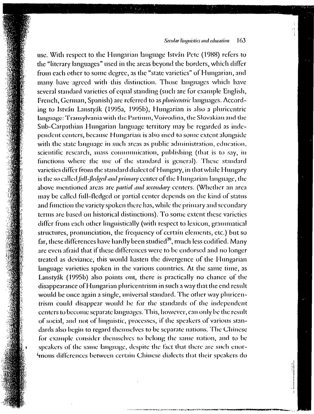 Secular Linguistics ami I duration 163 use.