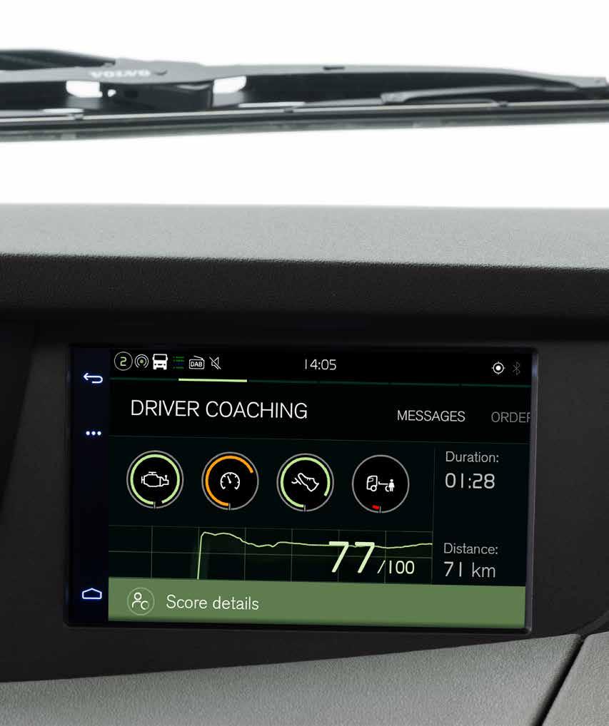 JÁRMŰVEZETŐI INTERFÉSZ Az infotainment világa, gombnyomásra. BEÉPÍTETT GPS NAVIGÁTOR A Volvo FM vadonatúj, teljesen in tegrált navigációt kapott.