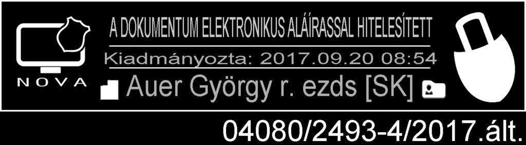 ELEKTRONIKUS BÉLYEGZÉSI SZABÁLYZATA Verzió: 1.1 Nagyné Csete Julianna r.