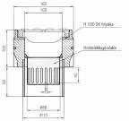 (SF) a kifolyó végen, egybeöntött többfunkciós öntöttvas kerettel. ACO vagy más tömítõanyag alkalmazását elõsegítõ felületi bevonattal, gömbgrafitos öntöttvas ráccsal H 100 SK folyóka Típus Beép.