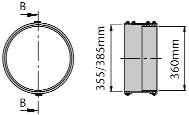 MSZ EN 1433 szerinti A15-F900 terhelési osztályra EPDM csatlakozó