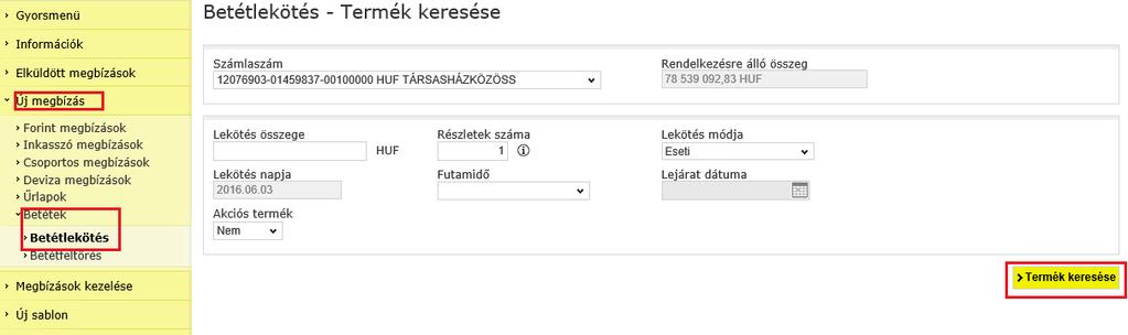 megbízás típusát. 3.