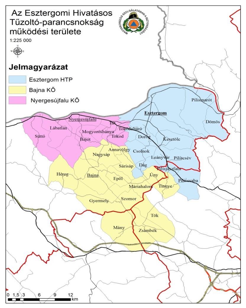 Jelentem, hogy a Komárom-Esztergom Megyei Katasztrófavédelmi Igazgatóság, Esztergomi Katasztrófavédelmi Kirendeltsége, Esztergomi Hivatásos Tűzoltóparancsnokság tevékenységét a vizsgált időszakban a