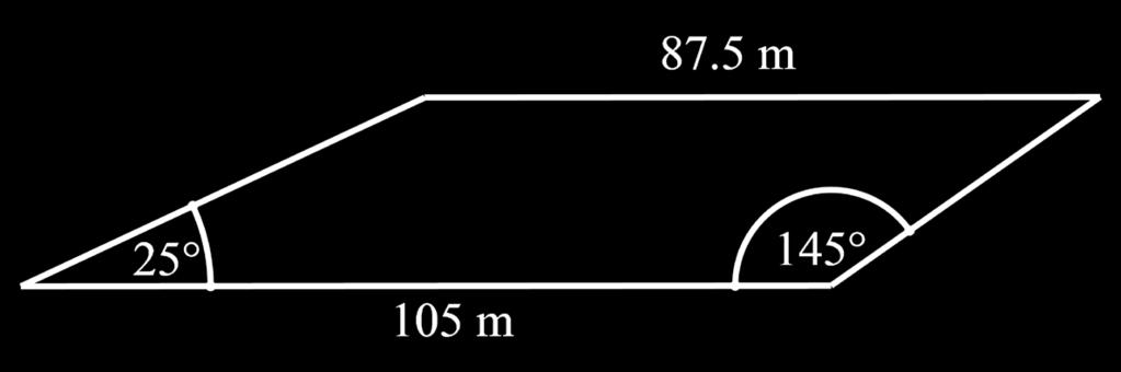 9.4. A földterületnek trapéz alakja van, ahogyan az ábrán látható.
