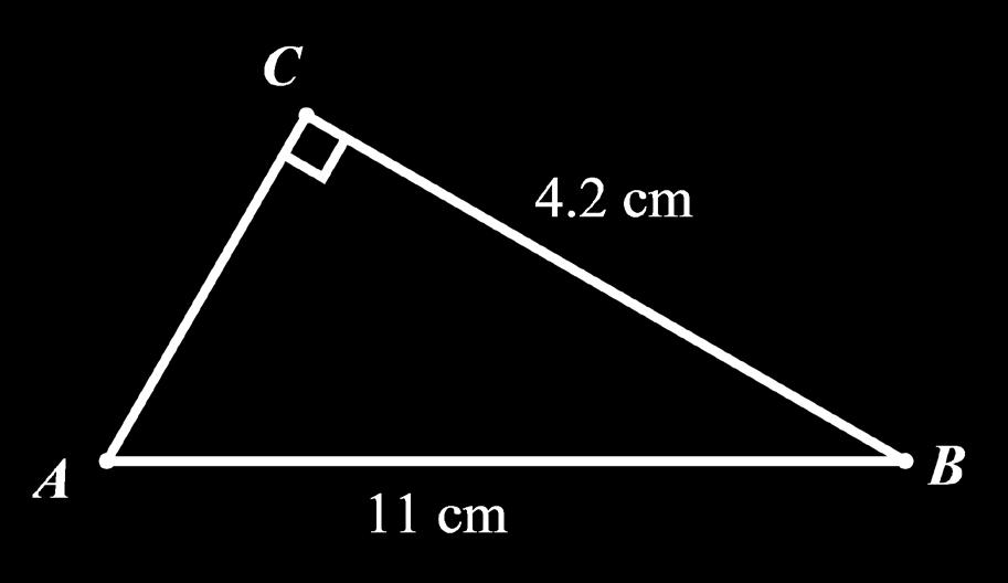 5. Az ábrán látható az ABC derékszögű háromszög.