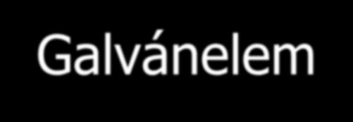 Elektrokémia Galvánelem Alapkísérlet: cink lapot teszünk CuSO 4 oldatba Rendszer Eº (V) Cu/Cu 2+ +0.