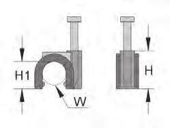 Cikkszám Szín Ø W SH SA kg/100 cse 262254 szürke 4,1 4,1 15 2,0 0,083 100 262256 szürke 4,1 4,1 20 2,0 0,089 100 262258 szürke 7,0 7,0 20 2,0 0,103 100 262260 szürke 9,0 9,0 20 2,0 0,178 100 262262