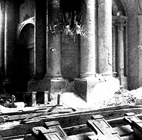 Mielőtt a 485. bombázócsoport 12:42-kor végrehajtotta az első bombázási hadműveletet, Tornyosné a Székesegyház főhajójában várakozott. Hamarosan hallotta odakintről a légvédelmi szirénák hangját.