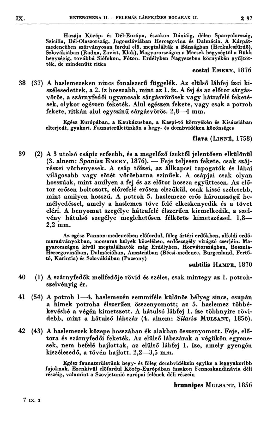 1X IIETEROMERA II. FELEMÁS LÁBI-`EJtzEs EOGARAK II. 2 97., 7 '7 7 77 77 7 7 71.