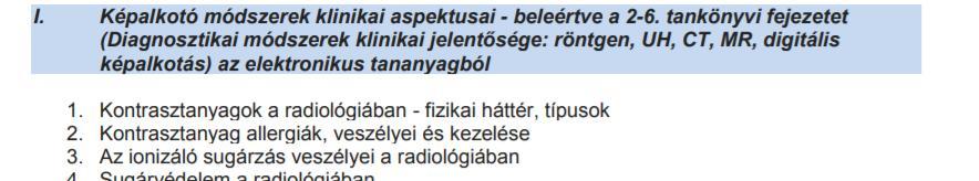 Tételsor honlapon elérhető