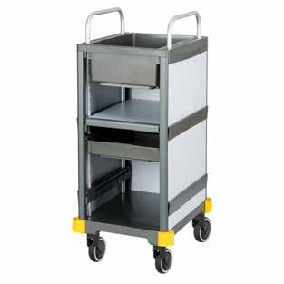 TOOLS TAKARÍTÓKOCSIK EQUIPE SZÁLLODAI TAKARÍTÓKOCSIK Equipe H3 A három oldalon Light Grey burkolattal fedett Equipe H3 az Equipe szállodai kocsik alapmodellje.