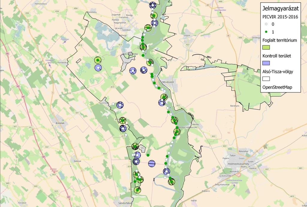 idősebb, odúkészítése alkalmas fákat is tartalmazó erdőket soroltuk erdők (mellmagasságban mért törzsátmérő min. 50 cm).