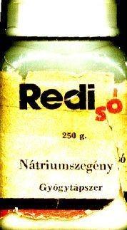 A gyógyszertárak gyógyhatású étkezési sóként is árusították a patkányméreg kálisót Korábban, miután az OÉTI által végeztetett klinikai kipróbálás során, a 2 grammnyi vízoldott (Redi sónak nevezett)