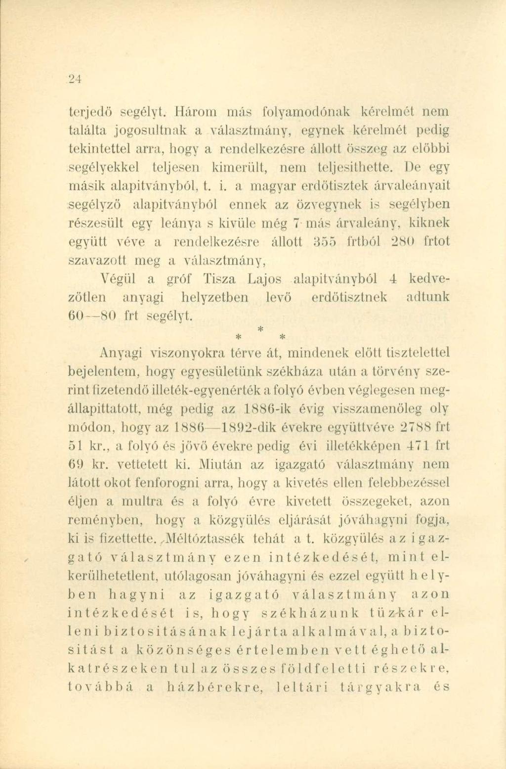 terjedő segélyt.