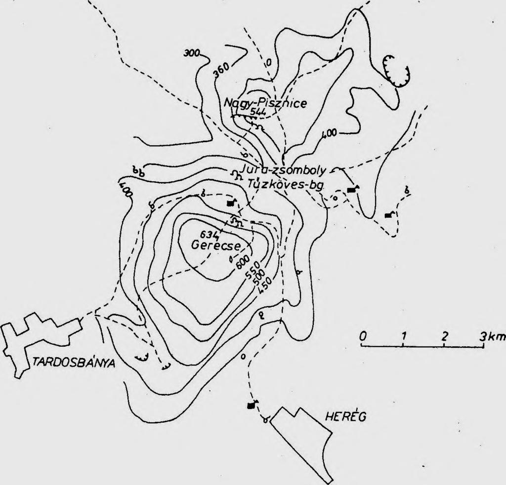 - 1 9 4 - KIS-GERECSE/ KUTATÁSI TERÜLET ÂTNÈZETES HELYSZÍNRAJZA