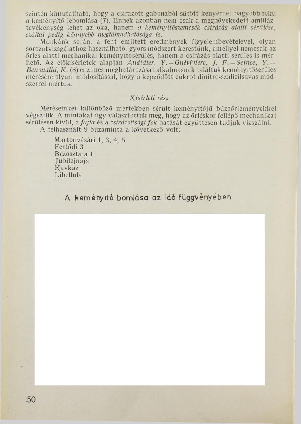 szintén kimutatható, hogy a csírázott gabonából sütött kenyérnél nagyobb fokú a keményítő lebomlása (7).