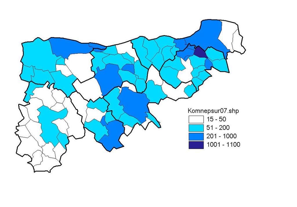 A lakónépesség nem és korcsoport szerint Komárom-Esztergom megyében 2007. január 1.