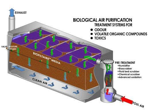 Bioreaktor biofilterrel illékony