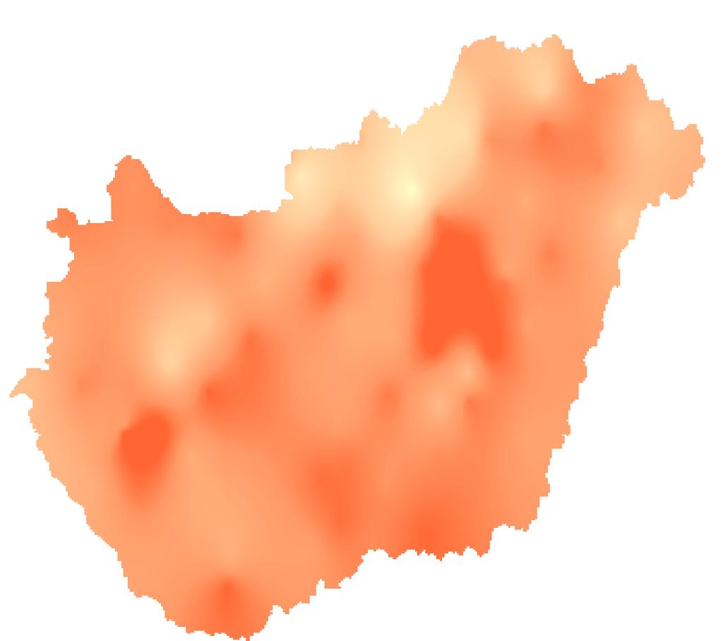 Léghmérséklet Az április havi középhmérséklet 7,7 C (Kékestet) és 13,7 C (Fonyód, Kisköre) között alakult, az országos területi átlagérték 12,4 C volt, ami 2,3 C-kal (!) magasabb az átlagnál. A 2011.