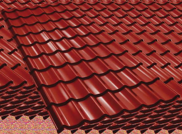 Lakossági Termékek BILKA CLASIC A CLASIC cserepeslemez 0,40 és 0,60 mm vastagságú horganyzott (Z225-Z275) acéllemezből készül, fényes vagy matt vagy festékbevonattal.