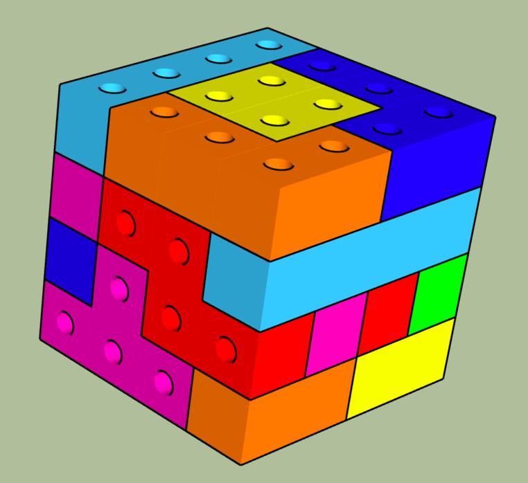 Kockacsomag: A Kockacsomag (Package Delivery Cube) 16 darab tetrakockából