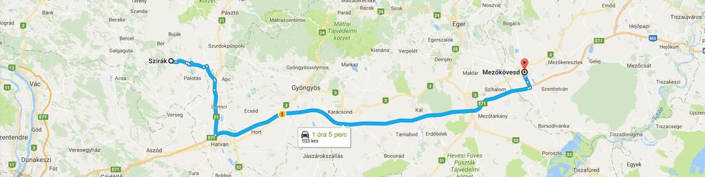 Szirákról 157 település 7358 számlálókörzete érhető el tömegközlekedéssel, reggel 5 óra utáni indulással és 8 óra előtti érkezéssel A legközelebbi ilyen település Kisbágyon (4 km), a legtávolabbi