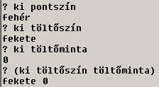 Mint parancs beállítja minden aktív teknőc kitöltőmintáját. Ha nem állítanak be kitöltőmintát, a teknőc a 0 mintát használja. Ehhez az eljáráshoz tartozik egy kiválasztó is.