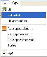 jelenik meg: A LAP menüben a Változtat