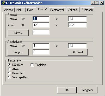 A teknőcök legyenek egy vonalban, egymástól 100 egység