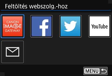 webszolg.-hoz). 1 Jelenítse meg a Gyorsvezérlés képernyőt. Képmegjelenítés közben nyomja meg a <Q> gombot. 130 2 3 Válassza a [k] menüpontot.