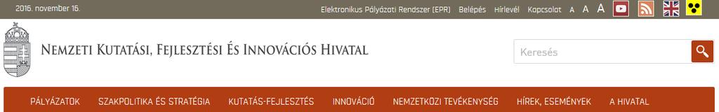 Belépés az elektronikus pályázati rendszerbe (a, b) és új pályázat létrehozása (c) a) b) c) Belépés után a Kezdőlapon olvashat hasznos információkról, a bal oldali menüben a postafiók értesíti a