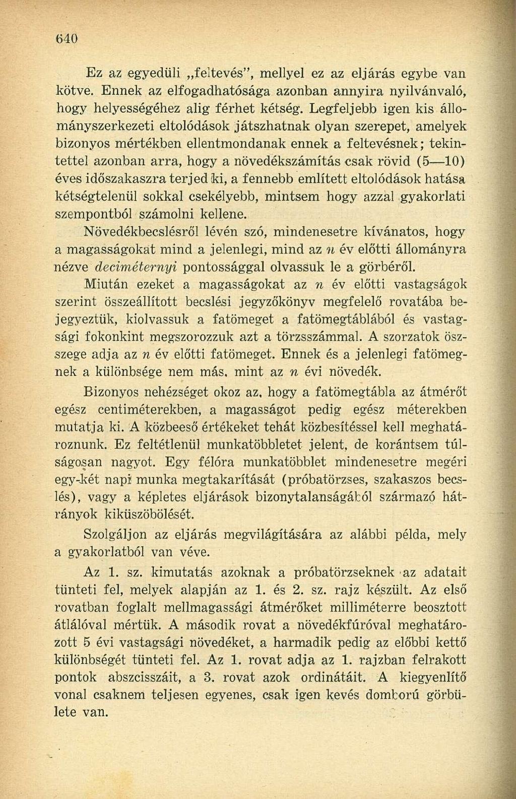 Ez az egyedüli feltevés", mellyel ez az eljárás egybe van kötve. Ennek az elfogadhatósága azonban annyira nyilvánvaló, hogy helyességéhez alig férhet kétség.