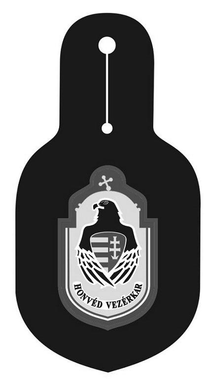 jel zés ki csi nyí tett mása. A csa pat jel vény alak ja sza bá lyos sík idom (csücs kös tal pú pajzs), anya ga mû gyan ta fe lü let - tel ellátott acéllemez, melynek hossza 4 cm, szélessége 3 cm.