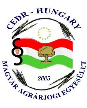 Agrár- és Környezetjog Journal of Agricultural and Environmental Law A CEDR Magyar Agrárjogi Egyesület