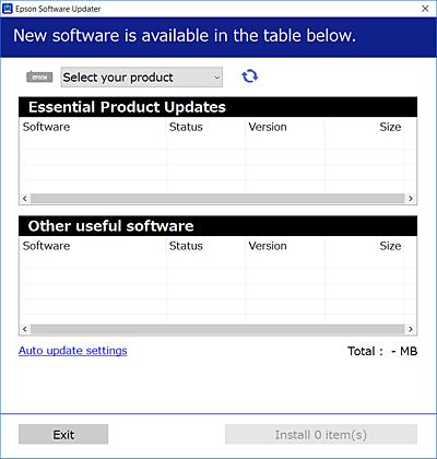 Hálózati szolgáltatásokra és szoftverekre vonatkozó információk 2. Indítsa el a(z) EPSON Software Updater alkalmazást. A példában látható képernyőkép Windows rendszerben készült. 3.